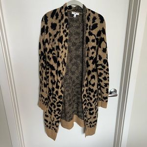 Animal print cardigan